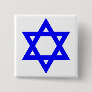 Badge Carré 5 Cm ✡︎ Étoile juive de David