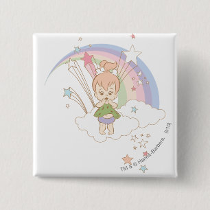 Badge Carré 5 Cm Etoiles arc-en-ciel PEBBLES™