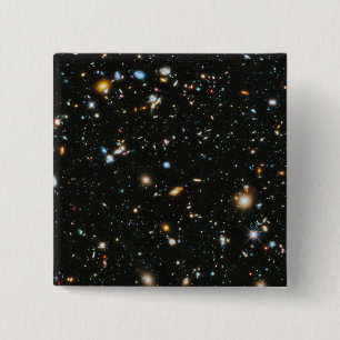 Badge Carré 5 Cm Étoiles dans l'espace - champ ultra profond de