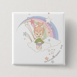 Badge Carré 5 Cm Étoiles d'arc-en-ciel de PEBBLES™