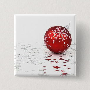 Badge Carré 5 Cm Étoiles de vacances de Noël