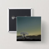 Badge Carré 5 Cm Étoiles de vrombissement (Devant & derrière)