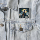 Badge Carré 5 Cm Être dur à battre (En situation)