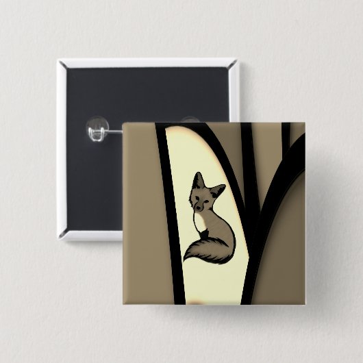 Badge Carré 5 Cm Être Foxy (Devant & derrière)