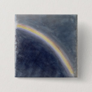 Badge Carré 5 Cm Étude de ciel avec l'arc-en-ciel, 1827 (la semain