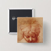 Badge Carré 5 Cm Étude d'une tête (Devant & derrière)