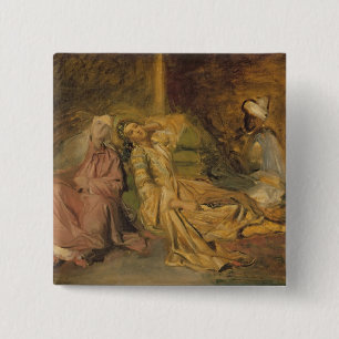 Badge Carré 5 Cm Étude pour l'intérieur d'un harem