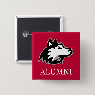 Badge Carré 5 Cm Étudiant de la NIU Huskies