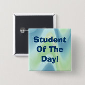 Badge Carré 5 Cm Étudiant du jour ! Résumé 010 (Devant & derrière)