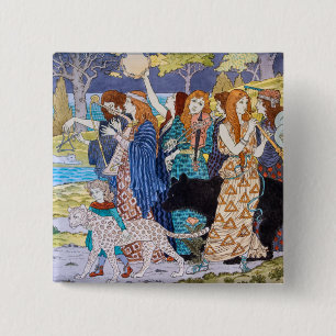 Badge Carré 5 Cm Eugene Grasset - Panneau Décoratif Harmonie