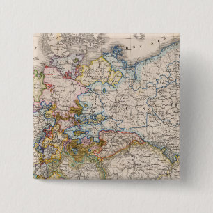 Badge Carré 5 Cm Europe, Allemagne, Autriche
