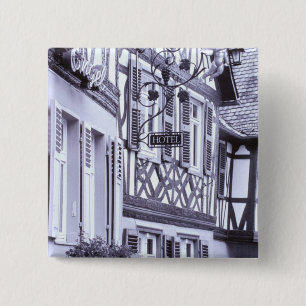 Badge Carré 5 Cm Europe, Allemagne, Rhénanie, Pfalz, Boppard. Demi