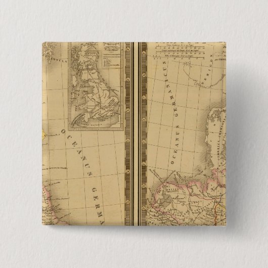 Badge Carré 5 Cm Europe ancienne 2 (Devant)