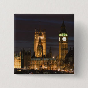 Badge Carré 5 Cm Europe, ANGLETERRE, Londres : Houses of Parliament