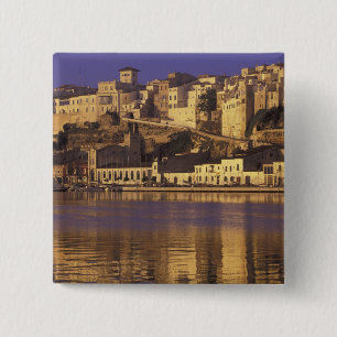 Badge Carré 5 Cm Europe, Espagne, Baléares, Minorque, Mao. Aube