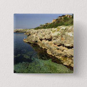 Badge Carré 5 Cm Europe, Espagne, Minorque (aussi connu sous Menorc