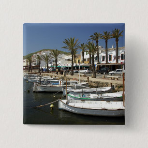 Badge Carré 5 Cm Europe, Espagne, Minorque (ou Menorca). Pêche