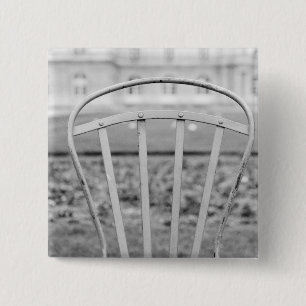 Badge Carré 5 Cm Europe, France, Paris. Chaise, Jardin du