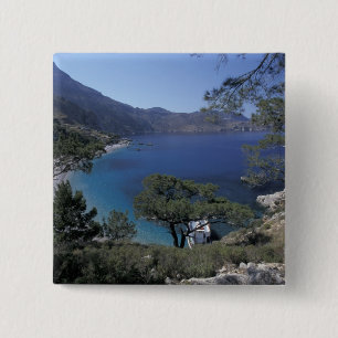 Badge Carré 5 Cm Europe, Grèce, Karpathos, Dodécanèse; Apella