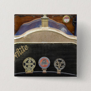 Badge Carré 5 Cm Europe, Irlande, Dublin. Voiture ancienne, Blanche