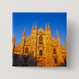 Badge Carré 5 Cm Europe, Italie, Milan, Cathédrale de Milan