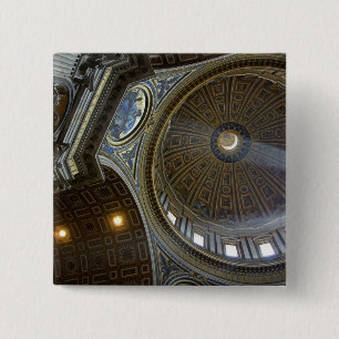 Badge Carré 5 Cm Europe, Italie, Rome. Basilique Saint-Pierre (auss