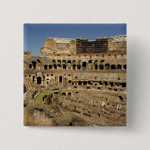 Badge Carré 5 Cm Europe, Italie, Rome. Le Colosseum (aussi
