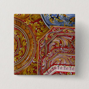 Badge Carré 5 Cm Europe, Italie, Sicile, Taormine. Traditionnel 2