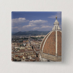 Badge Carré 5 Cm Europe, Italie, Toscane, Florence. Piazza del