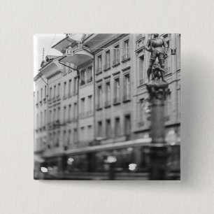 Badge Carré 5 Cm Europe, Suisse, Berne. Tramway, Marktgasse