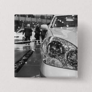 Badge Carré 5 Cm Europe, Suisse, Genève. Salon de l'automobile de G