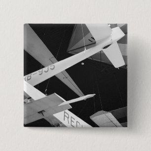 Badge Carré 5 Cm Europe, Suisse, Lucerne. Aéroglisseur