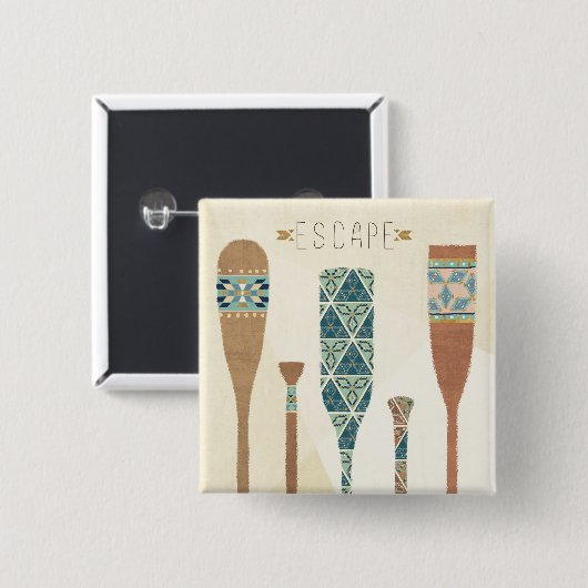 Badge Carré 5 Cm Évasion extérieure de Geo VI | (Devant & derrière)