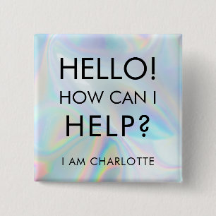 Badge Carré 5 Cm Événement de charité personnalisé pour bénévole mo