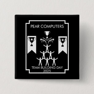 Badge Carré 5 Cm Événement de l'équipe du personnel de l'entreprise