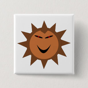 Badge Carré 5 Cm Evil Hedgehog Kawaii Goth Bouton Halloween