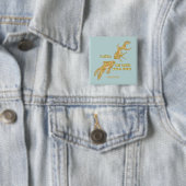 Badge Carré 5 Cm Évolution du poisson drôle de poisson rouge (En situation)