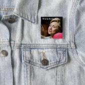 Badge Carré 5 Cm Excessivement excité ! (En situation)