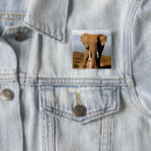 Badge Carré 5 Cm Excursion de la journée Elephant Beach, (En situation)