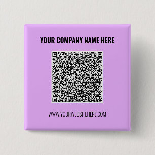 Badge Carré 5 Cm Exemple de bouton promotionnel de code QR à créer