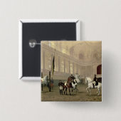 Badge Carré 5 Cm Exercice de matin dans le Hofreitschule (Devant & derrière)