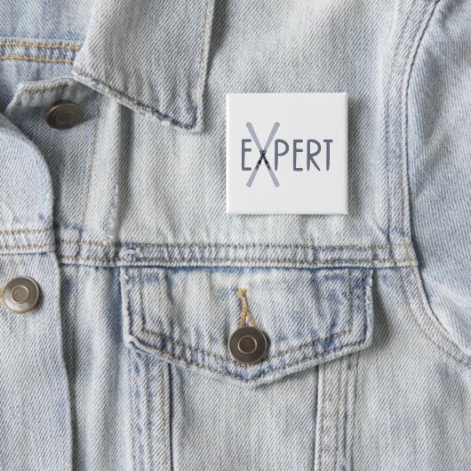 Badge Carré 5 Cm Expert (En situation)
