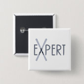 Badge Carré 5 Cm Expert (Devant & derrière)