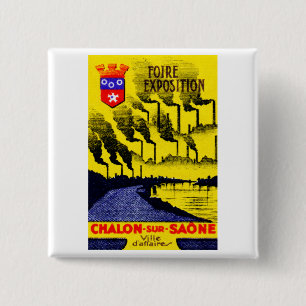 Badge Carré 5 Cm Expo industrielle française 1920