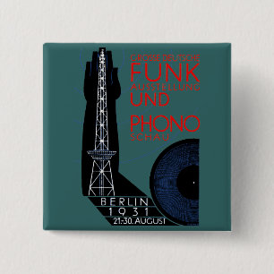 Badge Carré 5 Cm Exposition allemande de radio et de musique 1931