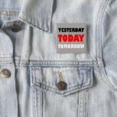 Badge Carré 5 Cm Expression positive du texte original (En situation)