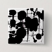 Badge Carré 5 Cm Expressionniste Abstrait (Devant)