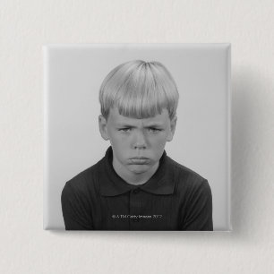Badge Carré 5 Cm Expressions du visage de garçon