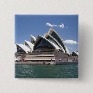 Badge Carré 5 Cm Extérieur de l'Opéra de Sydney, Sydney, Nouvelle-G