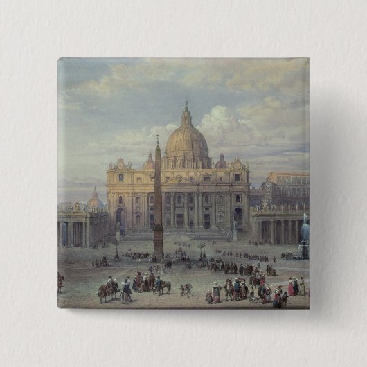 Badge Carré 5 Cm Extérieur de St Peter (Devant)